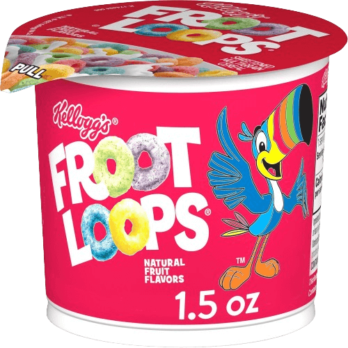 Froot loops cereal cups