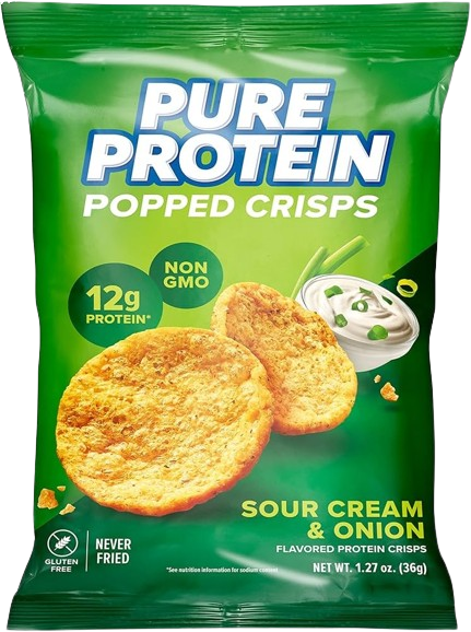 Pure protein chips sour cream onion