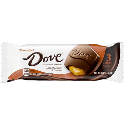 Dove milk chocolate and caramel (us) (buy 1 get 1 free)